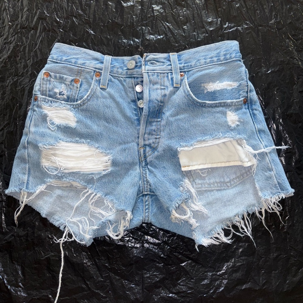 Levi Strauss Distressed Denim Women Shorts